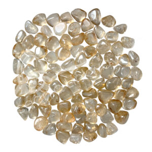 Crystal Quartz Plated Champagne Aura Tumbled Stones