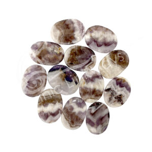 Polished Chevron Amethyst Worry Stones