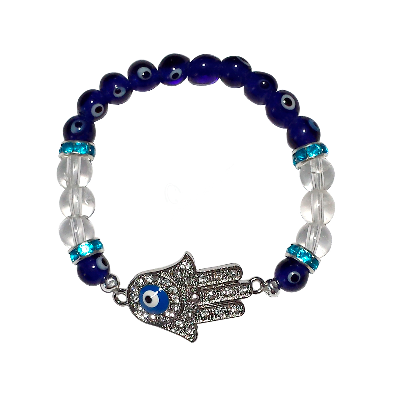 BRACELET – EVIL EYE WITH FATIMA HAND – Oceanic Linkways Inc