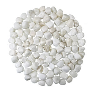 White Calcite with Stripes Tumbled Stones 20-30 mm