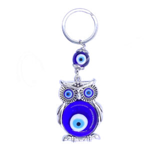 Watching Owl Evil Eye Keychain