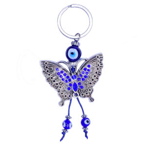 Butterfly Evil Eye Keychain