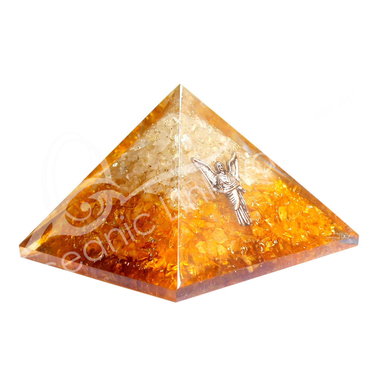 Pyramid Citrine & Crystal Quartz Orgone | Oceanic Linkways in NJ