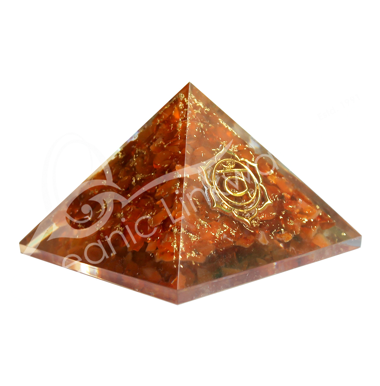 Red Jasper Orgone Pyramid Base Chakra 1.5