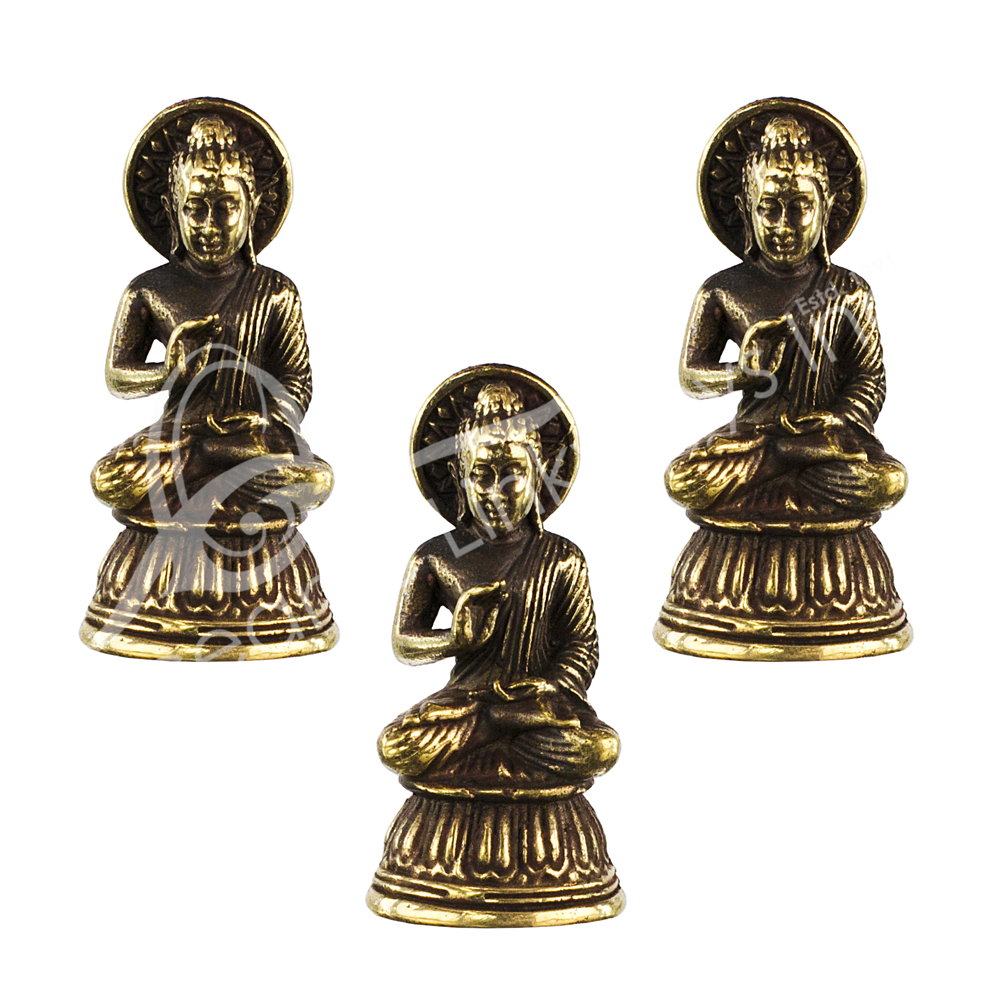 Wholesale Mini Brass Chakra Buddha Figurine