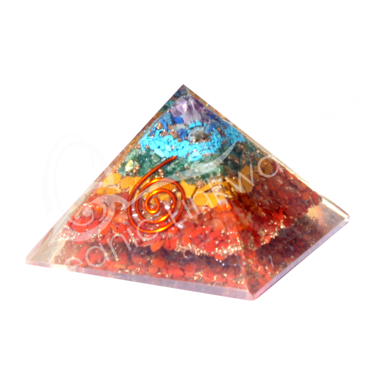 Pyramid Chakra Orgone with Copper Spiral | Oceanic Linkways