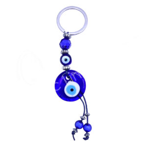 Double Evil Eye Glass Keychain