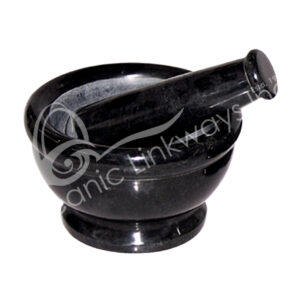 Black Soapstone Mortal & Pestle