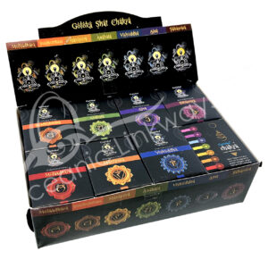 Chakra Incense Cones Starter Kit Display by Goloka 9.5"W X 7"H X 6"D