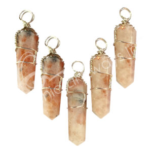 Sunstone Wire Wrap Pendant