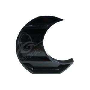 Black Crescent Moon Stone Display