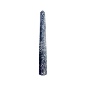 Polished Gray Larvikite Six Sides Obelisk