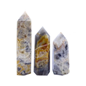 Polished Crazy Lace Agate Obelisk
