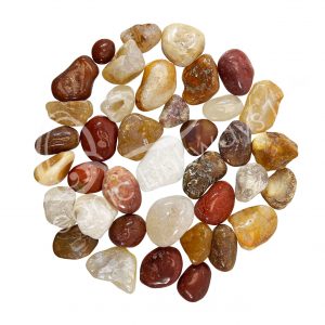 Red & Orange Agate Pebbles with Transparency Pebbles 40-70 mm
