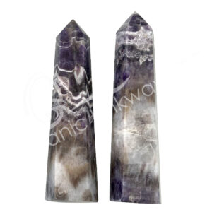 Chevron Amethyst Obelisk 6 Facets