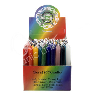 Mixed Colors Unscented Mini Candles 4.75-5" Set of 100