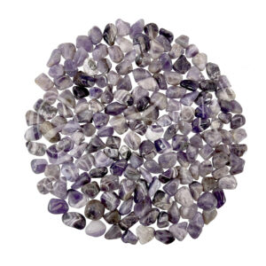 Chevron Amethyst Tumbled Stones