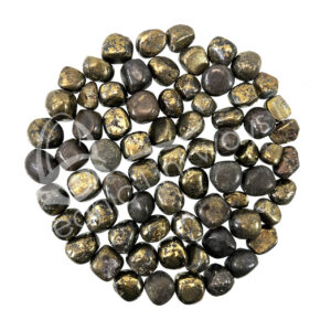 Pyrite with Black Magnetite Tumbled Stones 20-35 mm