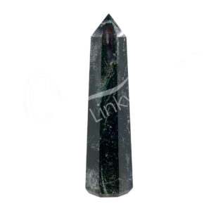 Polished Green Moss Agate Obelisk 6 Sides