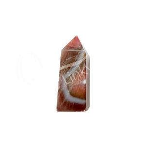 Polished Red Agate 6 Sides Square Obelisk