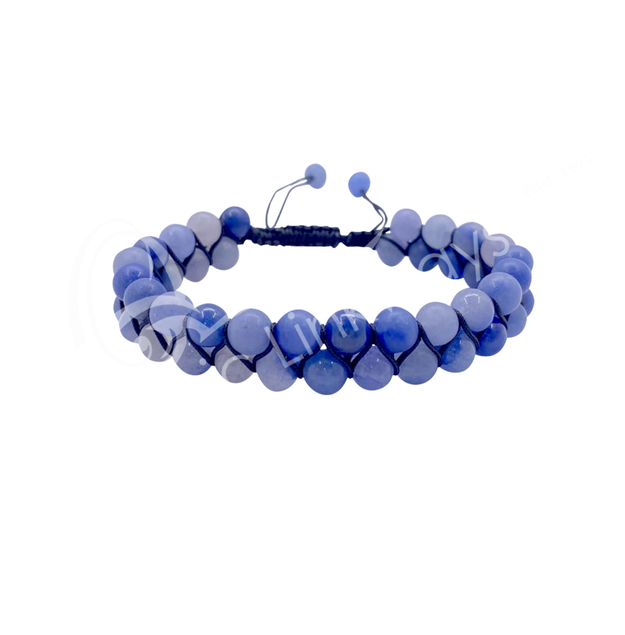 Blue Aventurine Stone Bead Mala Stretch Bracelet – Well Done Goods, by  Cyberoptix