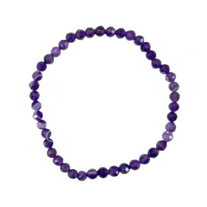 Amethyst Faceted Stone Beads Bracelet