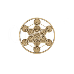 Wood Metation Cube Wall Plaque (Pack of 6)