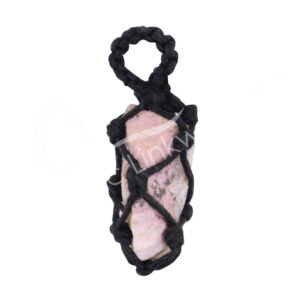 Rough Rhodonite Thread Cage Pendant