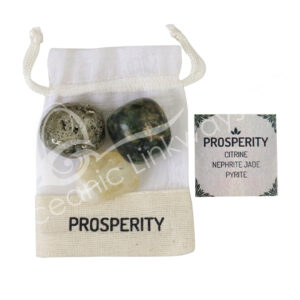 Tumbled Stones Kit Prosperity Citrine and Nephrite Jade and Pyrite