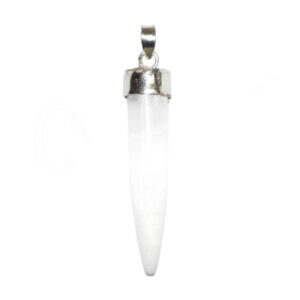 Selenite Cone Shape Pendant 2.25"