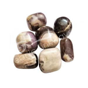 Hand Polished Chevron Amethyst Tumbled Stones
