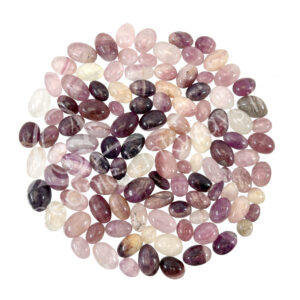 Pink & White Fluorite Tumbled Stones 20-40 mm