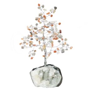 Multi Moonstone Gem Tree with Zeolite Base