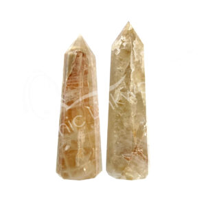 Polished Natural Topaz 6 Sides Obelisk