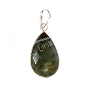 Faceted Labradorite Teardrop Sterling Silver Pendant