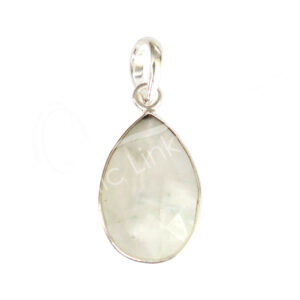 Faceted Aquamarine Sterling Silver Pendant