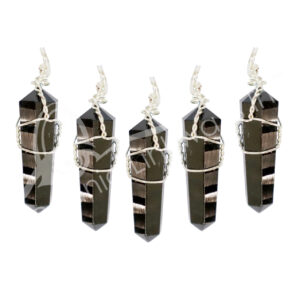 Hypersthene Wire Wrap Pendant (Pack of 5)