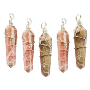 Rhodoghrosite Wire Wrapped Pendant