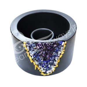 Rainbow Moonstone, Amethyst & Lapis Lazuli Smudge Pot