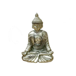 GOLD BUDDHA MEDITATING WITH OPEN HANDS STATUE 2.55"L X 3.85"H