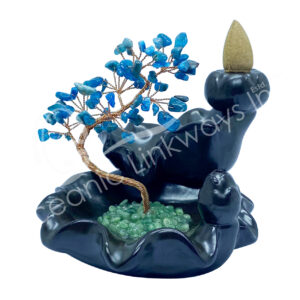 Backflow Cone Burner with Apatite Gem Tree 4.75-6"