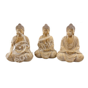 NATURAL BUDDHA TOUCHING THE EARTH STATUE 5.5"L X 8.25"H