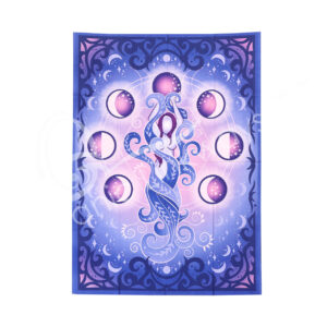 Printed Moon Phases Goddess Cotton Tapestry