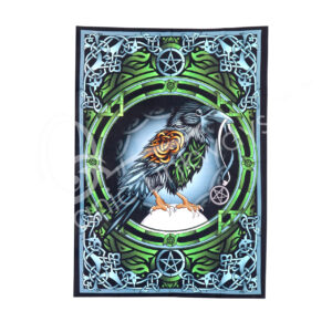 Printed Celtic Raven Cotton Tapestry