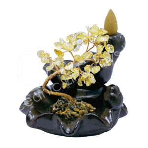 Backflow Cone Burner with Citrine Gem Tree 4.75-6"