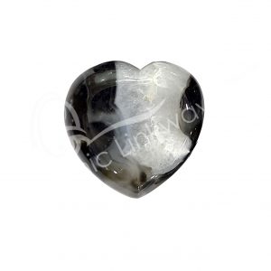 Black Agate with Quartz Heart 1.25-1.5"