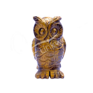 Tiger Eye Owl Carving