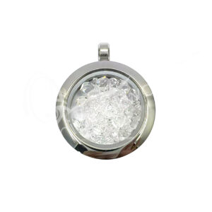 Pakimer Crystal Quartz Stainless Steel with Chips Inside