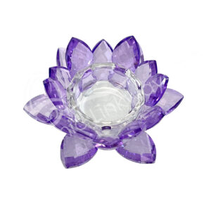 Purple Crystal Lotus Tealight Holder