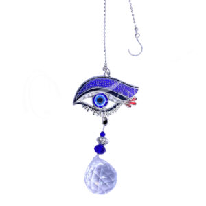 Evil Eye Hanging with Crystal Faceted Ball